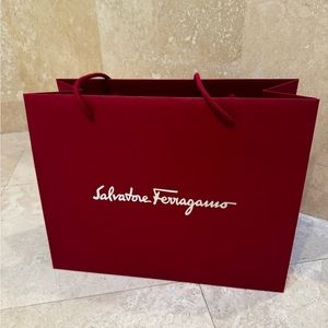 Salvatore Ferragamo red shopping bag